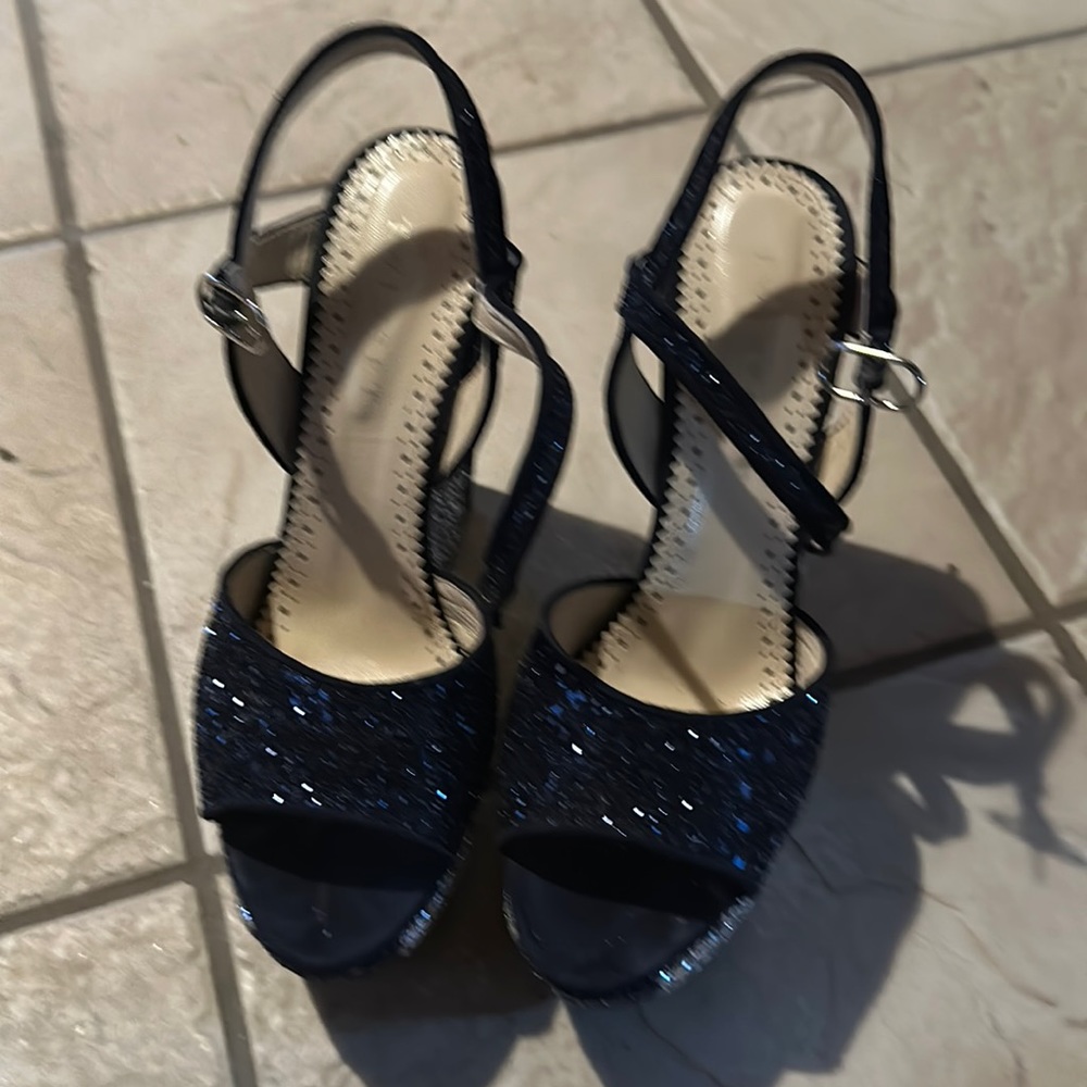 Twinset blue and sliver wedges
